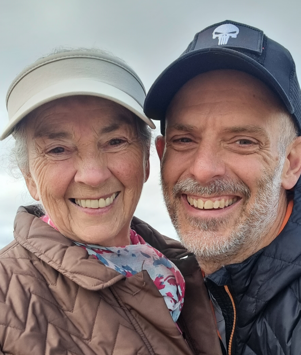 Andrew with his mum Monica