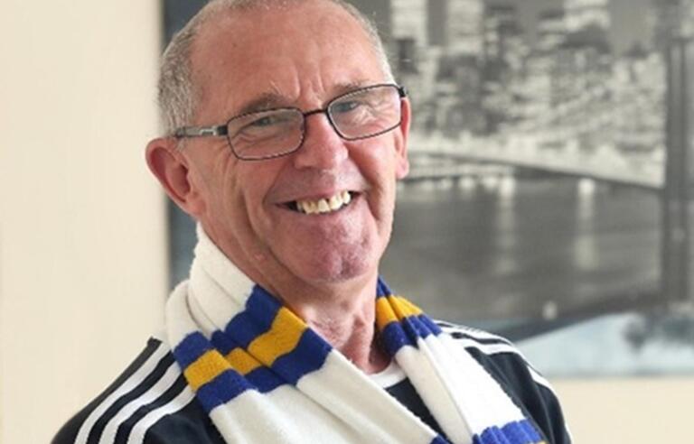 Andy Pool in his football scarf