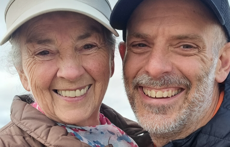 Andrew with his mum Monica