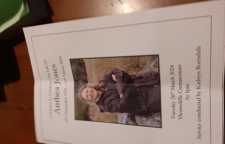 A funeral booklet