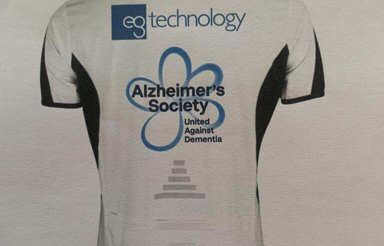 An Alzheimer's Society branded cycling top